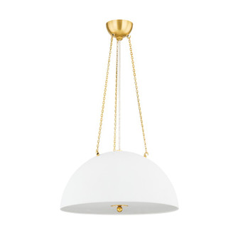 Chiswick Three Light Pendant in Aged Brass (70|MDS1100-AGB/WP)