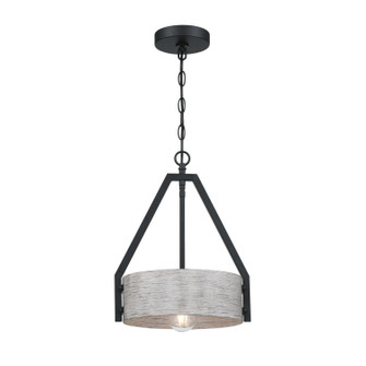 Callowhill One Light Pendant in Matte Black With Antique Ash (88|6125800)