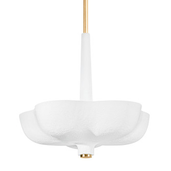 Rimini Five Light Pendant in Gold Leaf / Gesso White (68|360-30-GL/GSW)