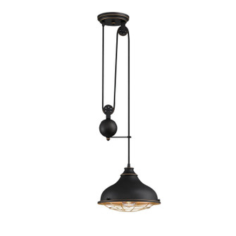 Chaves One Light Pendant in Black-Bronze With Highlights (88|6124900)