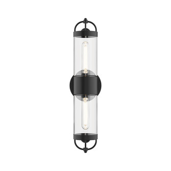 Lancaster Two Light Wall Sconce in Matte Black (452|WV461102MB)