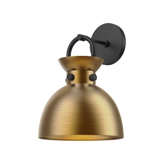 Waldo One Light Wall Sconce in Matte Black/Aged Gold (452|WV411309MBAG)