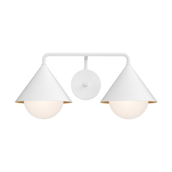 Remy Two Light Vanity in White/Opal Glass (452|VL485221WHOP)
