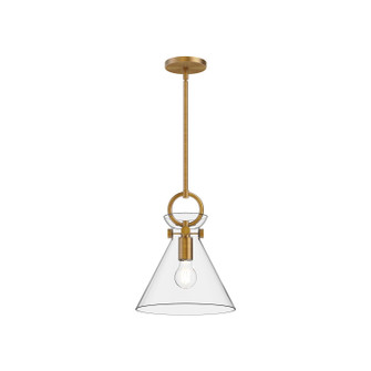 Emerson One Light Pendant in Aged Gold/Clear (452|PD412511AGCL)