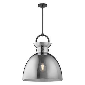 Waldo One Light Pendant in Matte Black/Smoked (452|PD411818MBSM)