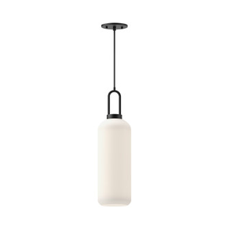 Soji One Light Pendant in Matte Black/Opal Matte Glass (452|PD401606MBOP)