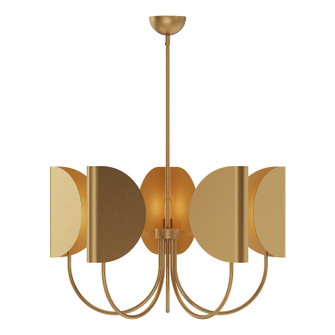 Seno Five Light Chandelier in Aged Gold (452|CH450732AG)