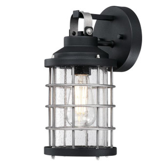 Villa Barone One Light Wall Fixture in Textured Black With Industrial Steel Accents (88|6122200)