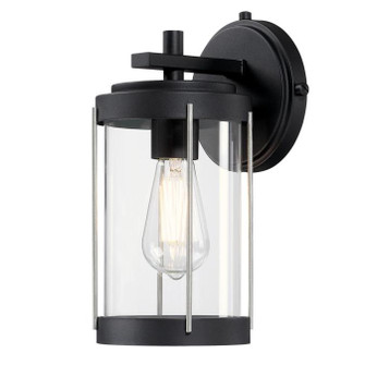 Kezia One Light Wall Fixture in Textured Black With Industrial Steel Accents (88|6122100)