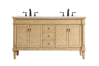 Lexington Double Bathroom Vanity in Antique Beige (173|VF13060DAB-VW)