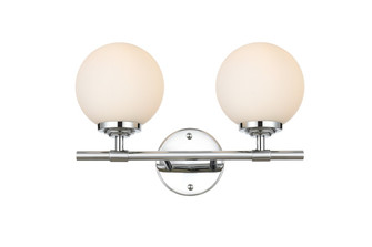 Ansley Two Light Bath Sconce in Chrome and frosted white (173|LD7301W15CH)