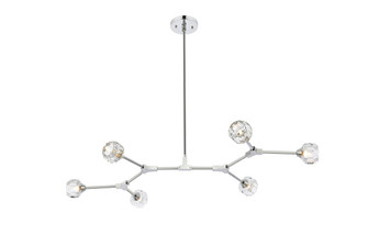 Zayne Six Light Pendant in Chrome and Clear (173|3508D50C)