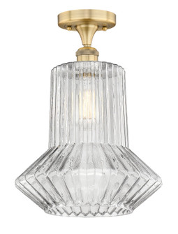 Edison One Light Semi-Flush Mount in Brushed Brass (405|616-1F-BB-G212)