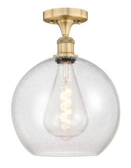 Edison One Light Semi-Flush Mount in Brushed Brass (405|616-1F-BB-G124-12)