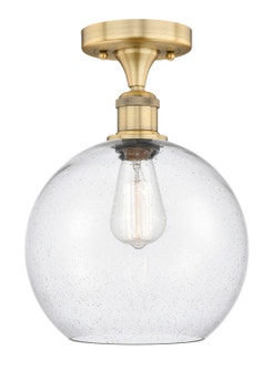 Edison One Light Semi-Flush Mount in Brushed Brass (405|616-1F-BB-G124-10)