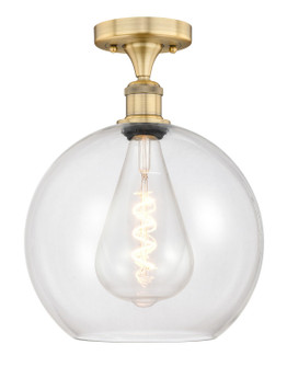 Edison One Light Semi-Flush Mount in Brushed Brass (405|616-1F-BB-G122-12)