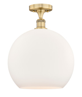 Edison One Light Semi-Flush Mount in Brushed Brass (405|616-1F-BB-G121-14)