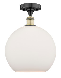 Edison One Light Semi-Flush Mount in Black Antique Brass (405|616-1F-BAB-G121-12)