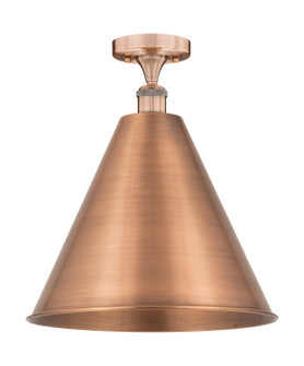 Edison One Light Semi-Flush Mount in Antique Copper (405|616-1F-AC-MBC-16-AC)