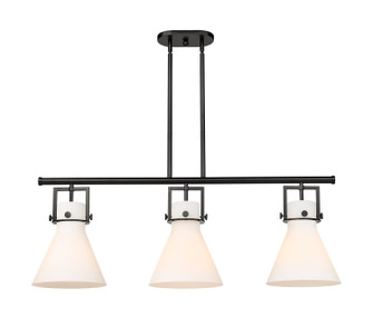 Downtown Urban Three Light Island Pendant in Matte Black (405|411-3I-BK-G411-10WH)