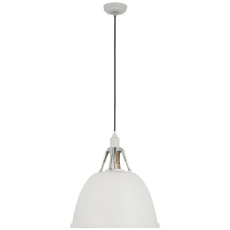Gunner LED Pendant in White and Polished Aluminum (268|TOB 5640WHT/PAL)