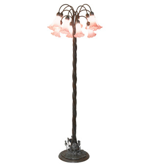 Pink 12 Light Floor Lamp in Bronze (57|18255)