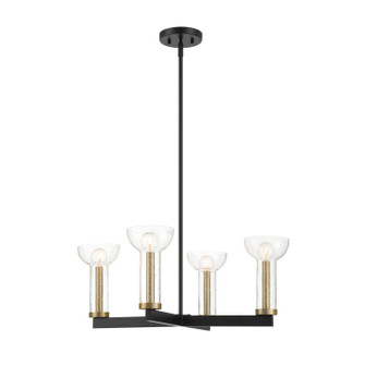 Nova Four Light Chandelier in Matte Black (43|D283C-4CH-MB)