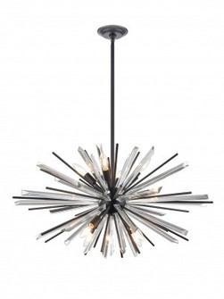 Palisades Ave. Eight Light Chandelier in Black (192|HF8202-BK)