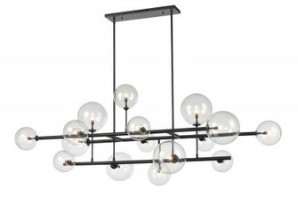 Delilah 16 Light Chandelier in Black (192|HF4216-BK)