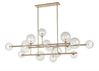 Delilah 16 Light Chandelier in Aged Brass (192|HF4216-AB)