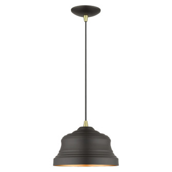 Endicott One Light Pendant in Bronze with Antique Brass (107|55902-07)