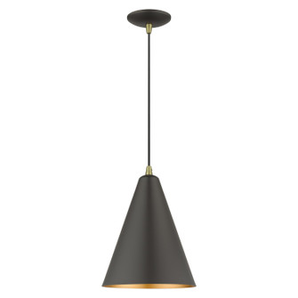 Dulce One Light Pendant in Bronze with Antique Brass (107|41492-07)