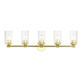 Whittier Five Light Vanity Sconce in Polished Brass (107|18085-02)