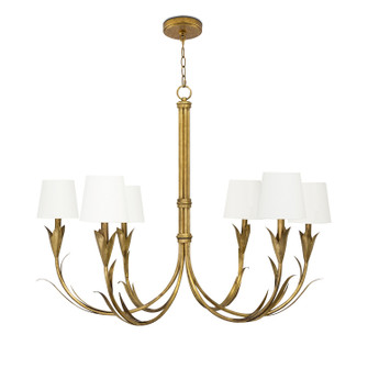 River Reed Six Light Chandelier in Antique Gold Leaf (400|16-1416GLD)