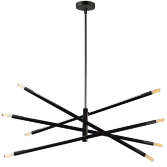 Wand Eight Light Pendant in Black (216|WAN-408P-MB)