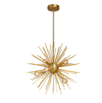 Vega Six Light Pendant in Aged Brass (216|VEG-196P-GLD-VB)