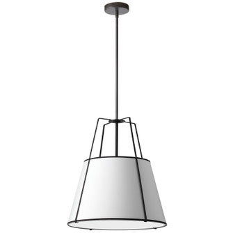 Trapezoid Three Light Pendant in Black (216|TRA-3P-BK-WH)