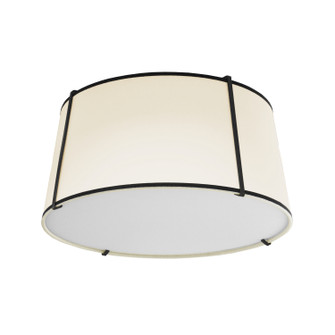 Trapezoid Three Light Flush Mount in Cream (216|TRA-3FH-BK-CRM)