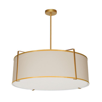 Trapezoid Four Light Pendant in Cream (216|TRA-244P-GLD-CRM)