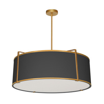 Trapezoid Four Light Pendant in Gold (216|TRA-244P-GLD-BK)