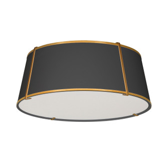 Trapezoid Four Light Flush Mount in Black (216|TRA-224FH-GLD-BK)