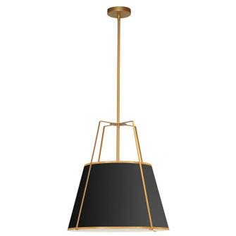 Trapezoid One Light Pendant in Black (216|TRA-1P-GLD-BK)