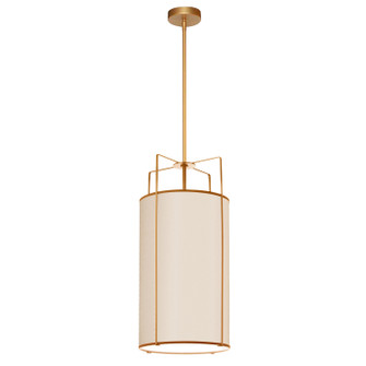 Trapezoid Four Light Pendant in Cream (216|TRA-124P-GLD-CRM)