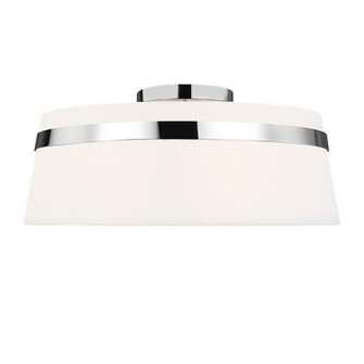 Symphony Three Light Semi-Flush Mount in White (216|SYM-153SF-PC-WH)