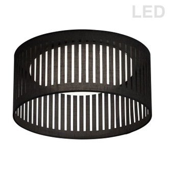 Slit Drum LED Flush Mount in Black (216|SDLED-15FH-BK)