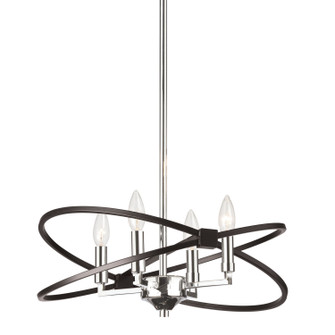 Paloma Four Light Chandelier in Polished Chrome (216|PAL-184C-PC-MB)