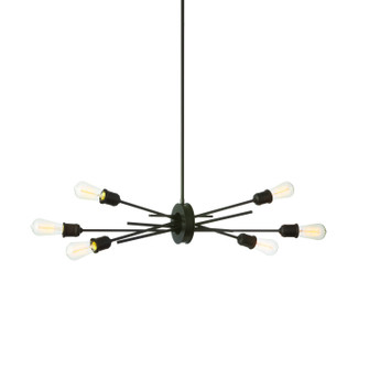 Nebraska Six Light Pendant in Black (216|NEB-326HP-ES)