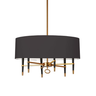 Langford Six Light Chandelier in Vintage Bronze (216|LAN-246C-VB-BK)