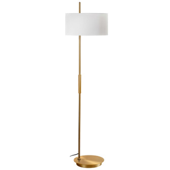 Fitzgerald One Light Floor Lamp in Aged Brass (216|FTG-622F-AGB-WH)