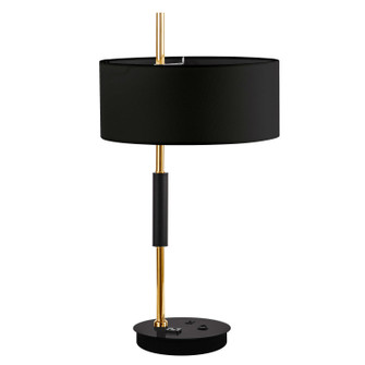 Fitzgerald One Light Table Lamp in Aged Brass (216|FTG-261T-MB-AGB-BK)